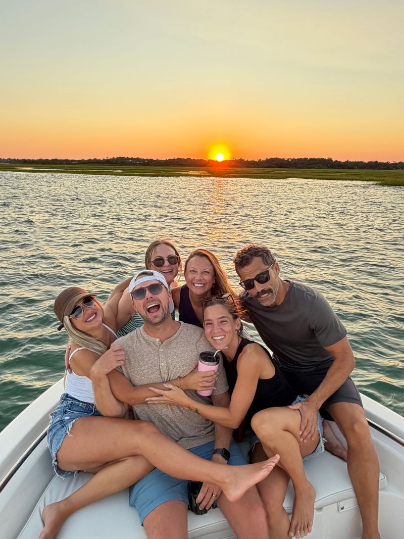 Sunset cruise golden hour boat